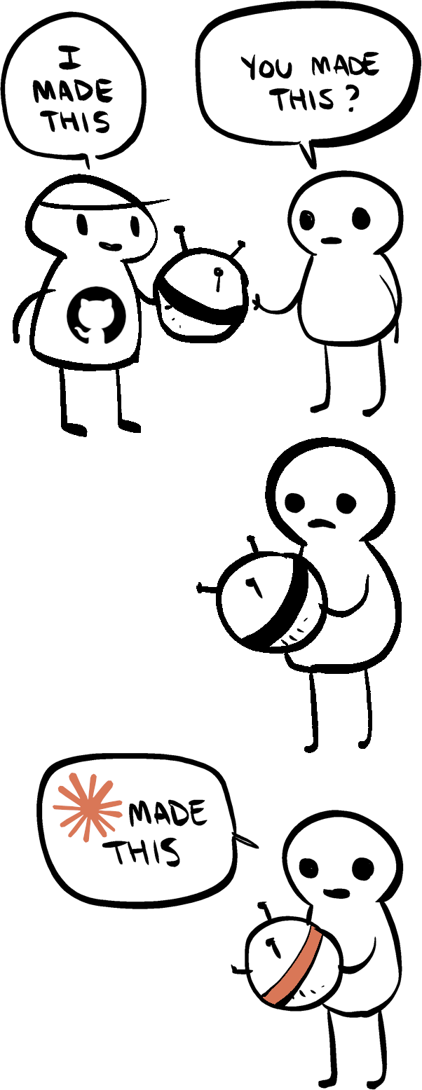 A meme showing a user using Claude to "steal" from GitHub
